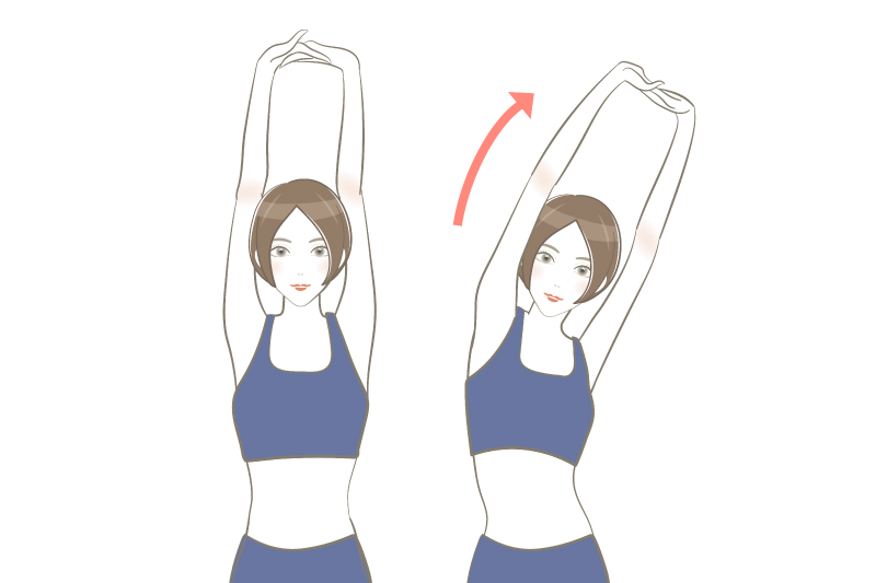 ヨガで赤ちゃんのポーズをとるイラスト